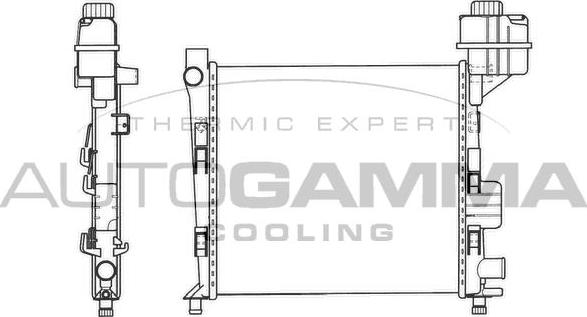 Autogamma 101358 - Radiator, engine cooling autospares.lv