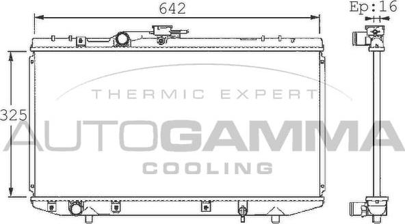 Autogamma 101353 - Radiator, engine cooling autospares.lv