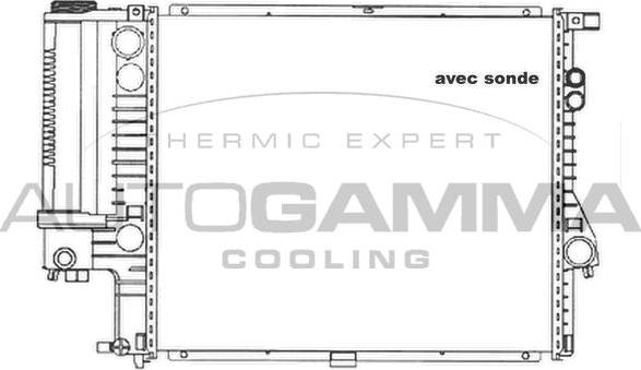 Autogamma 101361 - Radiator, engine cooling autospares.lv