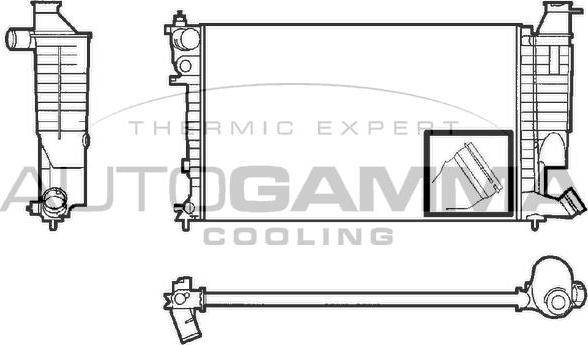 Autogamma 101309 - Radiator, engine cooling autospares.lv