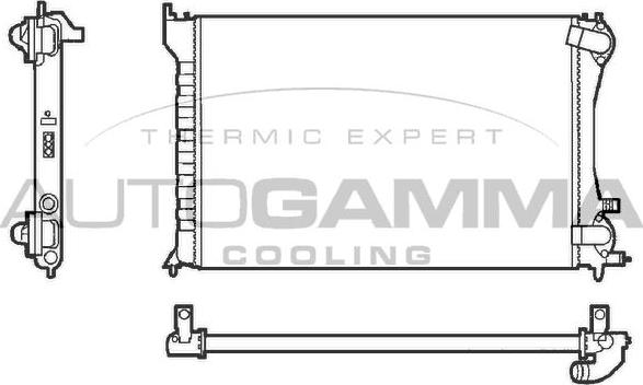 Autogamma 101303 - Radiator, engine cooling autospares.lv