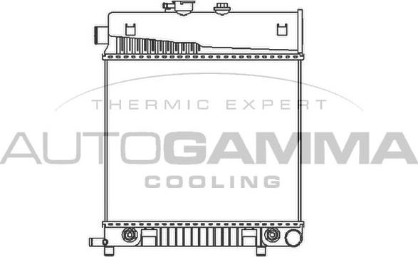 Autogamma 101315 - Radiator, engine cooling autospares.lv