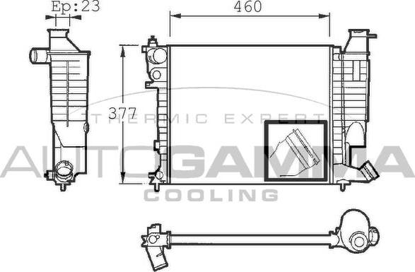 Autogamma 101310 - Radiator, engine cooling autospares.lv