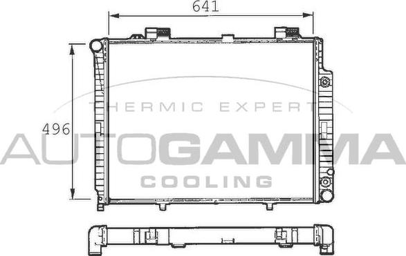 Autogamma 101380 - Radiator, engine cooling autospares.lv