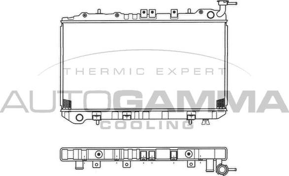 Autogamma 101388 - Radiator, engine cooling autospares.lv