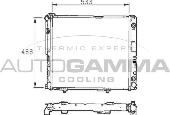 Autogamma 101334 - Radiator, engine cooling autospares.lv