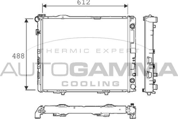 Autogamma 101335 - Radiator, engine cooling autospares.lv