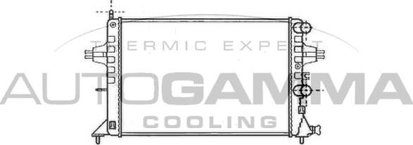 Autogamma 101338 - Radiator, engine cooling autospares.lv