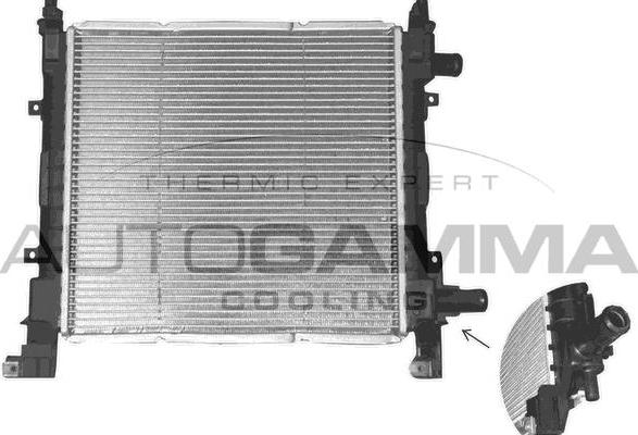 Autogamma 101332 - Radiator, engine cooling autospares.lv