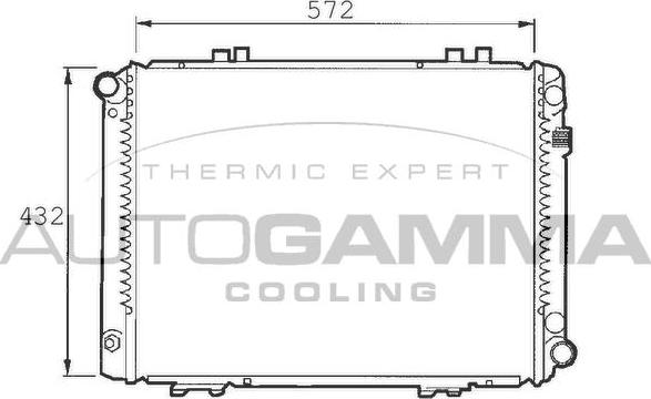 Autogamma 101376 - Radiator, engine cooling autospares.lv