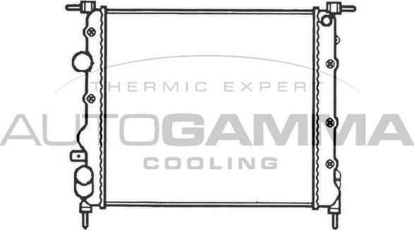 Autogamma 101240 - Radiator, engine cooling autospares.lv