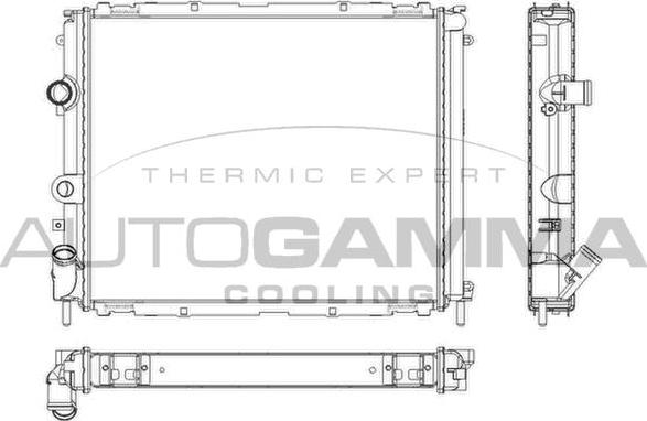 Autogamma 101242 - Radiator, engine cooling autospares.lv