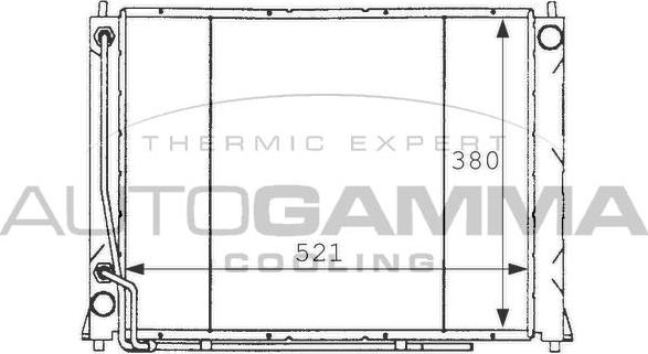 Autogamma 101256 - Radiator, engine cooling autospares.lv