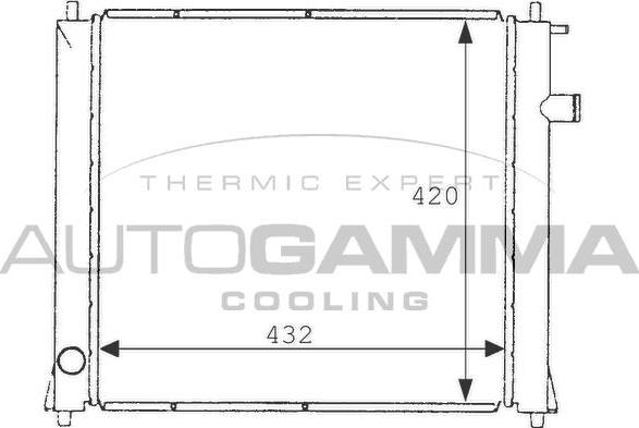 Autogamma 101253 - Radiator, engine cooling autospares.lv