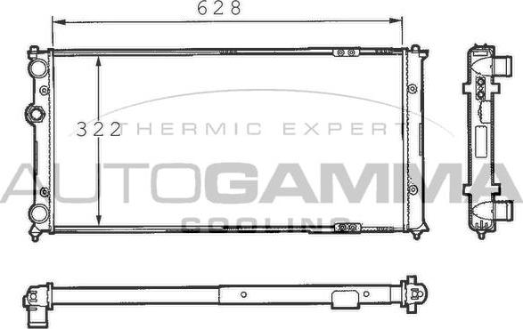 Autogamma 101262 - Radiator, engine cooling autospares.lv