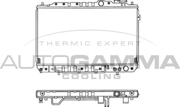 Autogamma 101205 - Radiator, engine cooling autospares.lv