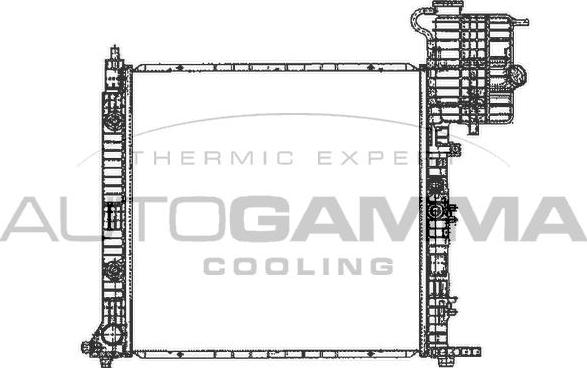 Autogamma 101217 - Radiator, engine cooling autospares.lv