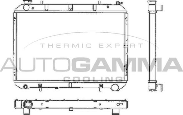 Autogamma 101223 - Radiator, engine cooling autospares.lv