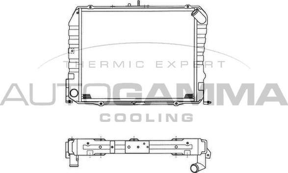 Autogamma 101275 - Radiator, engine cooling autospares.lv