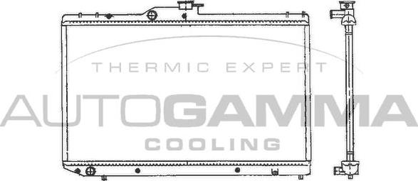 Autogamma 101277 - Radiator, engine cooling autospares.lv