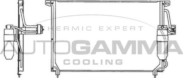 Autogamma 101714 - Condenser, air conditioning autospares.lv