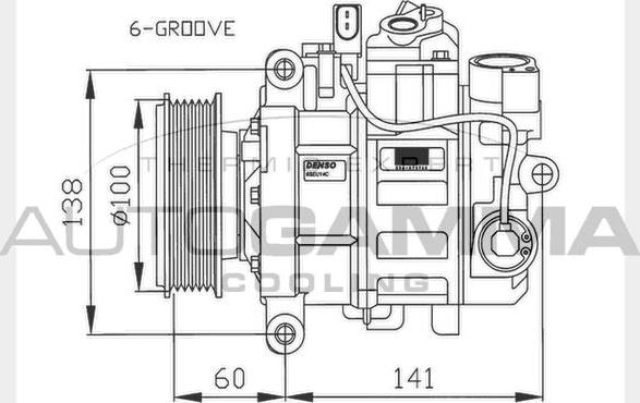 Autogamma 108029 - Compressor, air conditioning autospares.lv