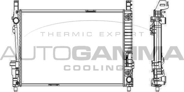 Autogamma 103994 - Radiator, engine cooling autospares.lv