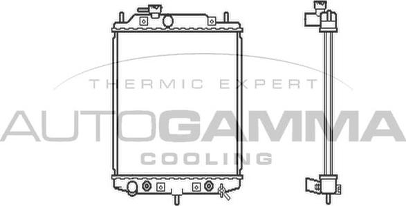 Autogamma 103910 - Radiator, engine cooling autospares.lv