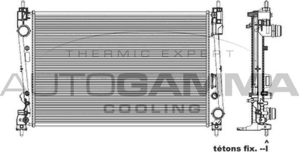 Autogamma 103987 - Radiator, engine cooling autospares.lv