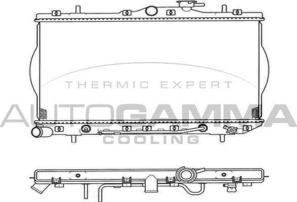 Autogamma 103938 - Radiator, engine cooling autospares.lv