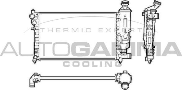 Autogamma 103547 - Radiator, engine cooling autospares.lv