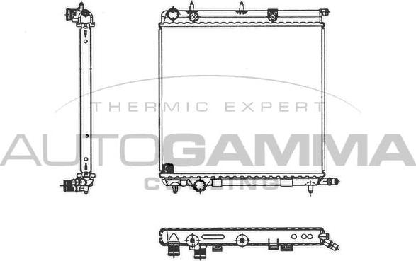 Autogamma 103569 - Radiator, engine cooling autospares.lv