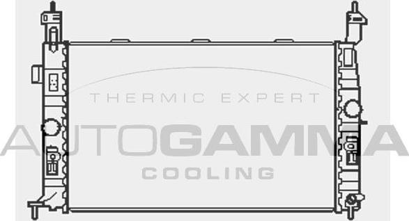 Autogamma 103518 - Radiator, engine cooling autospares.lv