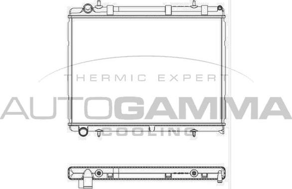 Autogamma 103571 - Radiator, engine cooling autospares.lv