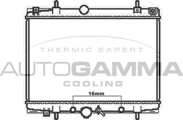 Autogamma 103572 - Radiator, engine cooling autospares.lv