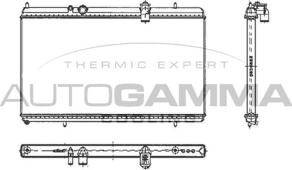 Autogamma 103642 - Radiator, engine cooling autospares.lv