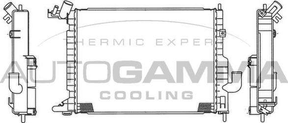 Autogamma 103600 - Radiator, engine cooling autospares.lv