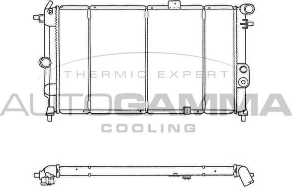 Autogamma 103602 - Radiator, engine cooling autospares.lv