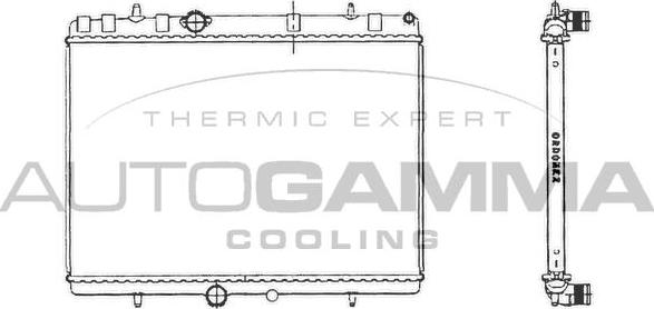 Autogamma 103639 - Radiator, engine cooling autospares.lv