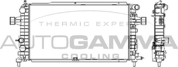 Autogamma 103629 - Radiator, engine cooling autospares.lv