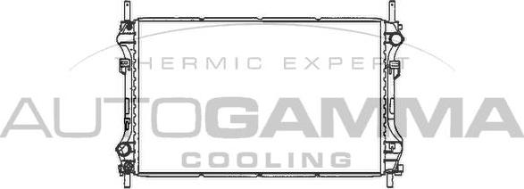 Autogamma 103095 - Radiator, engine cooling autospares.lv