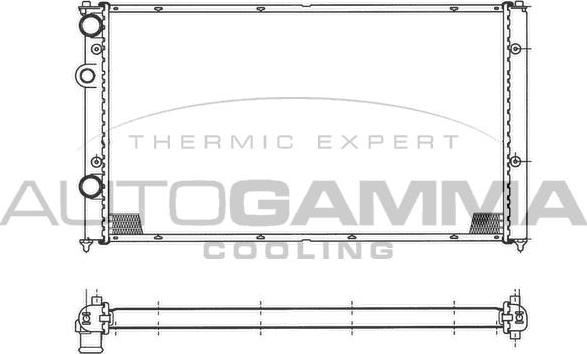 Autogamma 103043 - Radiator, engine cooling autospares.lv