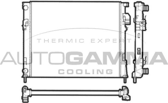 Autogamma 103195 - Radiator, engine cooling autospares.lv