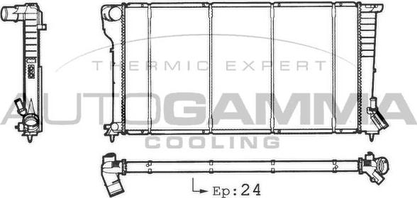 Autogamma 103124 - Radiator, engine cooling autospares.lv