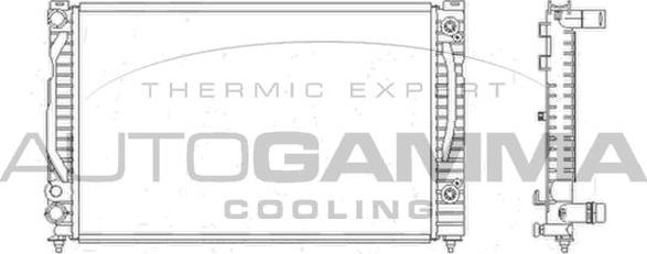 Autogamma 103864 - Radiator, engine cooling autospares.lv