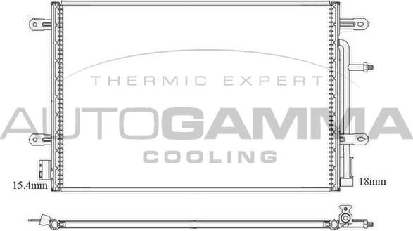 Autogamma 103826 - Condenser, air conditioning autospares.lv