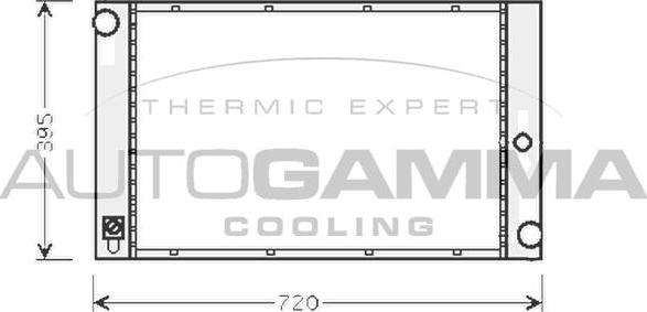 Autogamma 103395 - Radiator, engine cooling autospares.lv