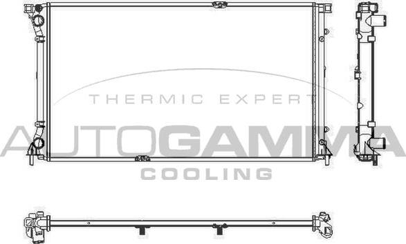 Autogamma 103351 - Radiator, engine cooling autospares.lv