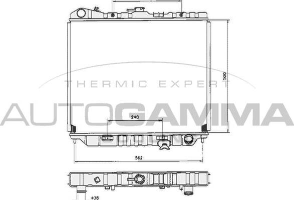 Autogamma 103360 - Radiator, engine cooling autospares.lv