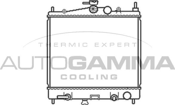 Autogamma 103383 - Radiator, engine cooling autospares.lv